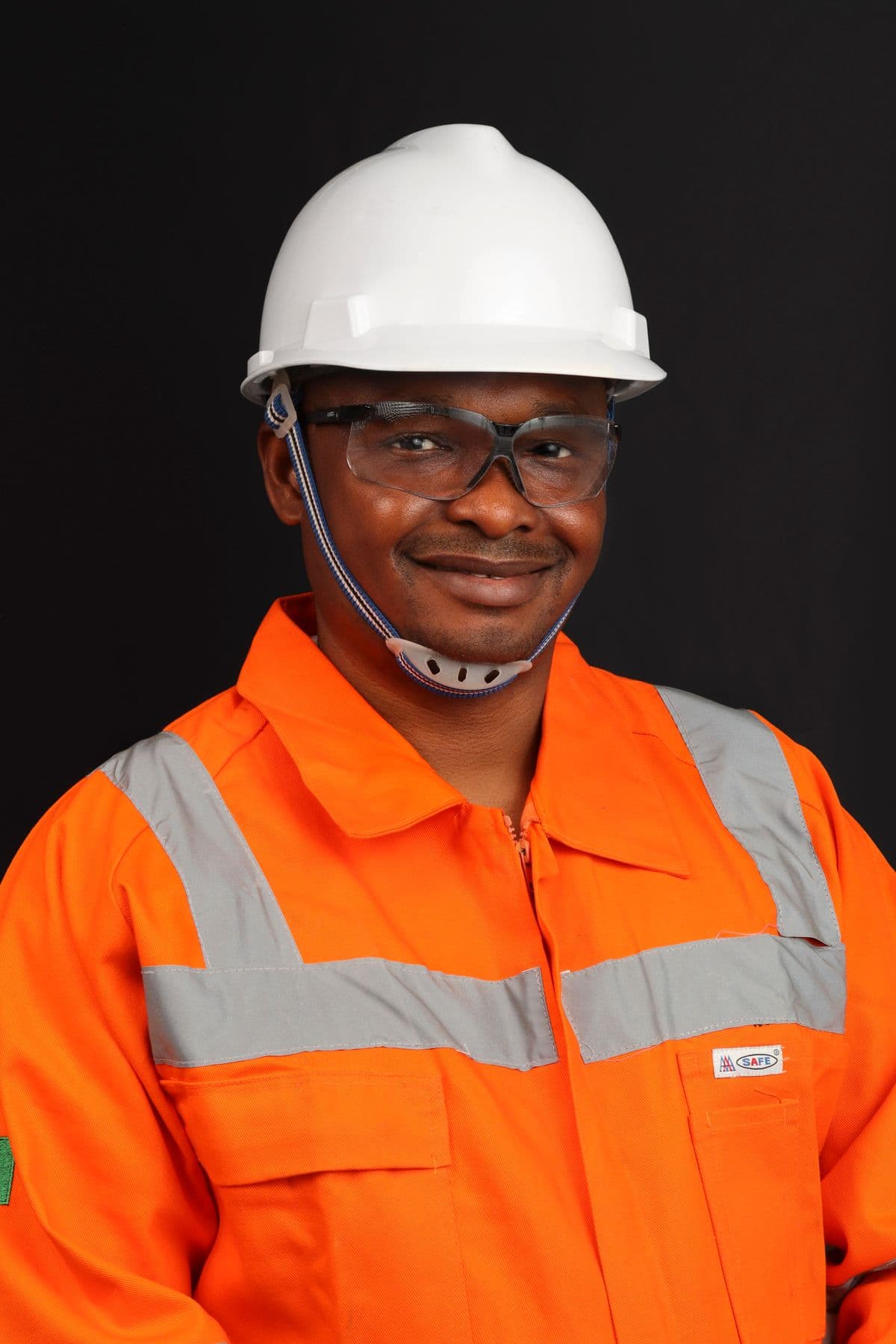 A site technician in safety gear
